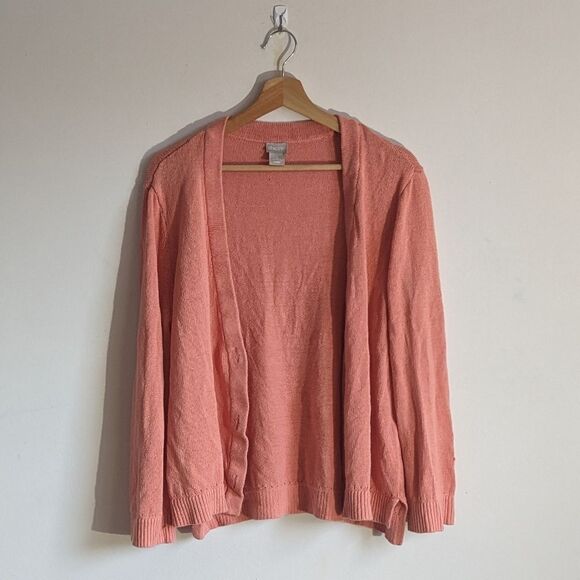 Chico's Cotton Blend Button Down Cardigan - Picture 2 of 8